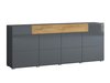 Commode Torsone 102 (Anthracite + Gloss anthracite + Grandson chêne)