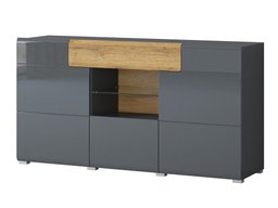 Commode Torsone 108 (Anthracite + Gloss anthracite + Grandson chêne)