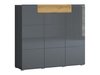 Commode Torsone 112 (Anthracite + Gloss anthracite + Grandson chêne)