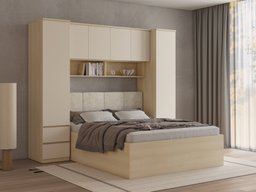 Ensemble de chambre Nolcala 125 (Chêne + Beige)
