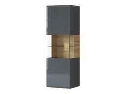 Étagère murale Torsone 109 (Anthracite + Gloss anthracite + Grandson chêne)