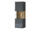 Étagère murale Torsone 109 (Anthracite + Gloss anthracite + Grandson chêne)