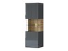 Étagère murale Torsone 109 (Anthracite + Gloss anthracite + Grandson chêne)