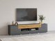 Meuble TV Torsone 113 (Anthracite + Gloss anthracite + Grandson chêne)