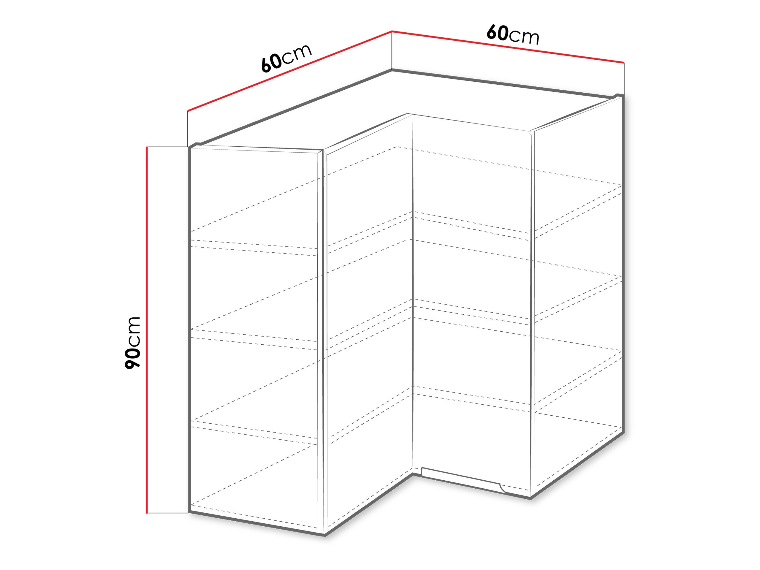 Armoire d'angle murale modulaire Sole 145