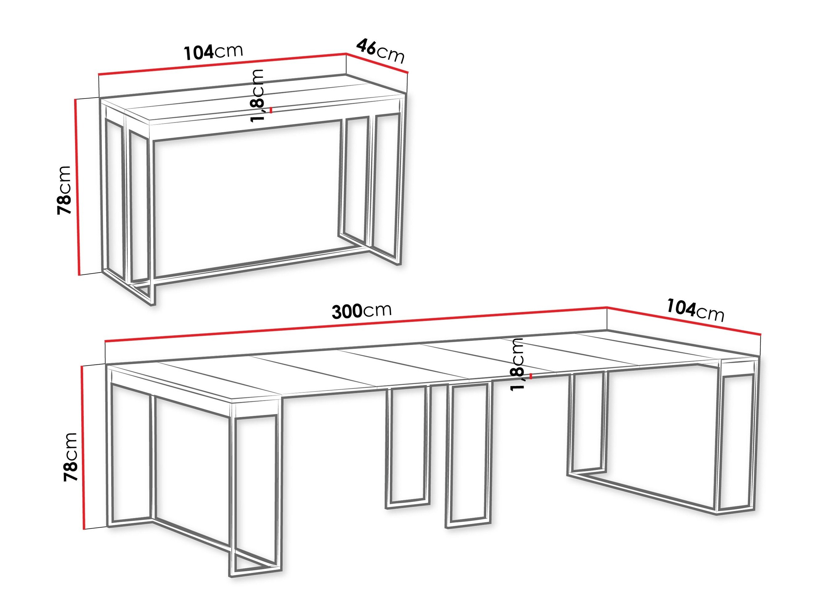 Table pliante Oswego 180 (Chêne foncé + Cachemire)