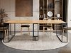 Table pliante Oswego 180 (Noir + Craft chêne)