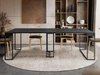 Table pliante Oswego 180 (Noir + Marbre noir)