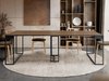 Table pliante Oswego 180 (Noir + Noix sombre)
