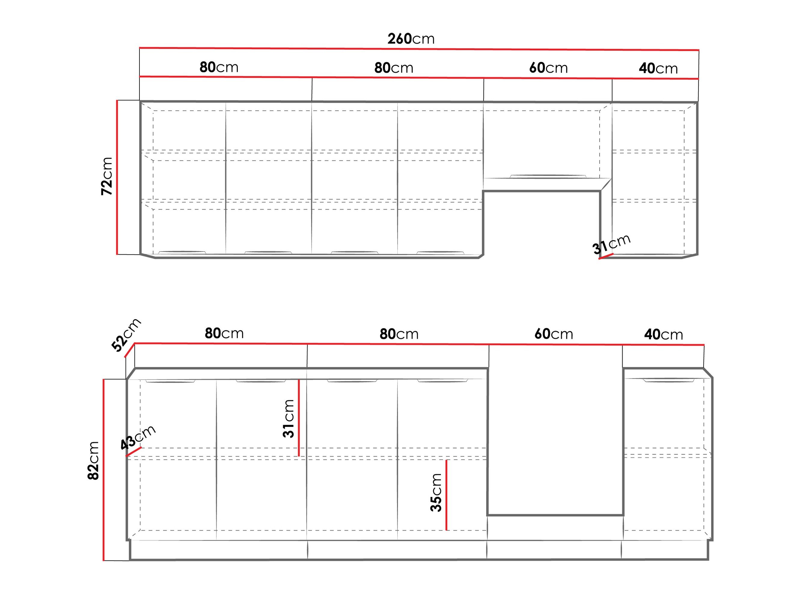 Cuisine complète modulaire Sole 158