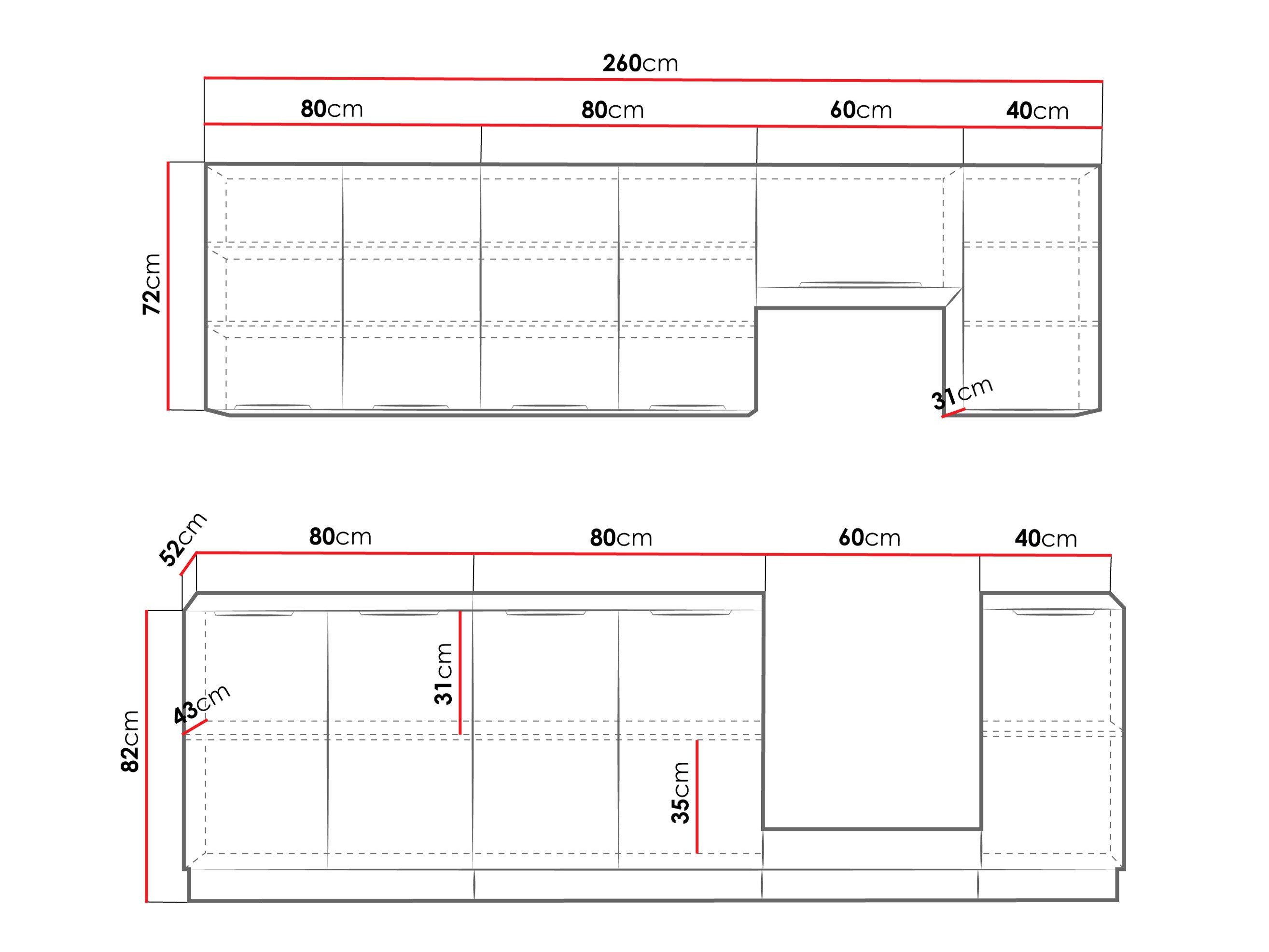 Cuisine complète modulaire Sole 158