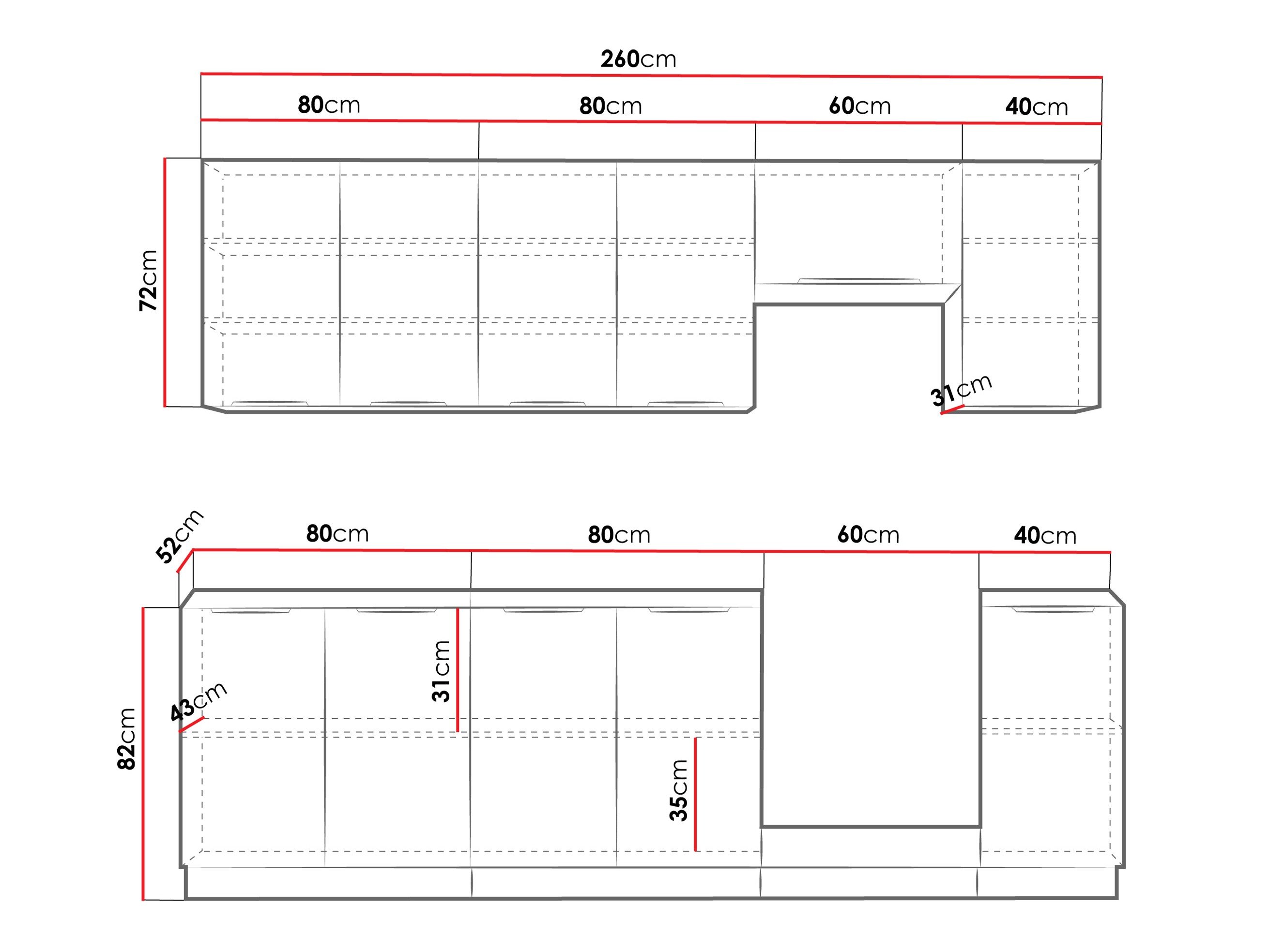 Cuisine complète modulaire Sole 158