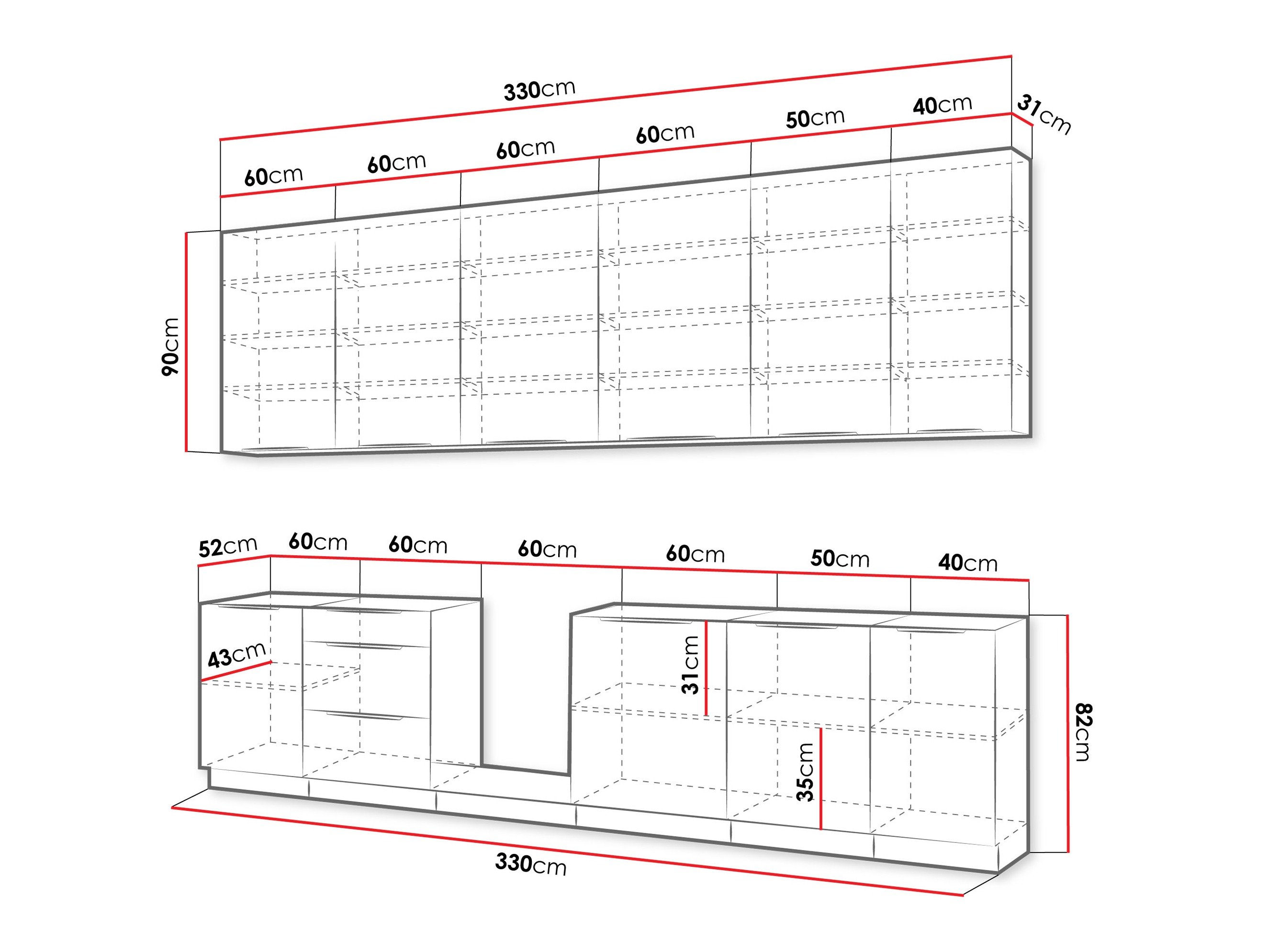 Cuisine complète modulaire Sole 159