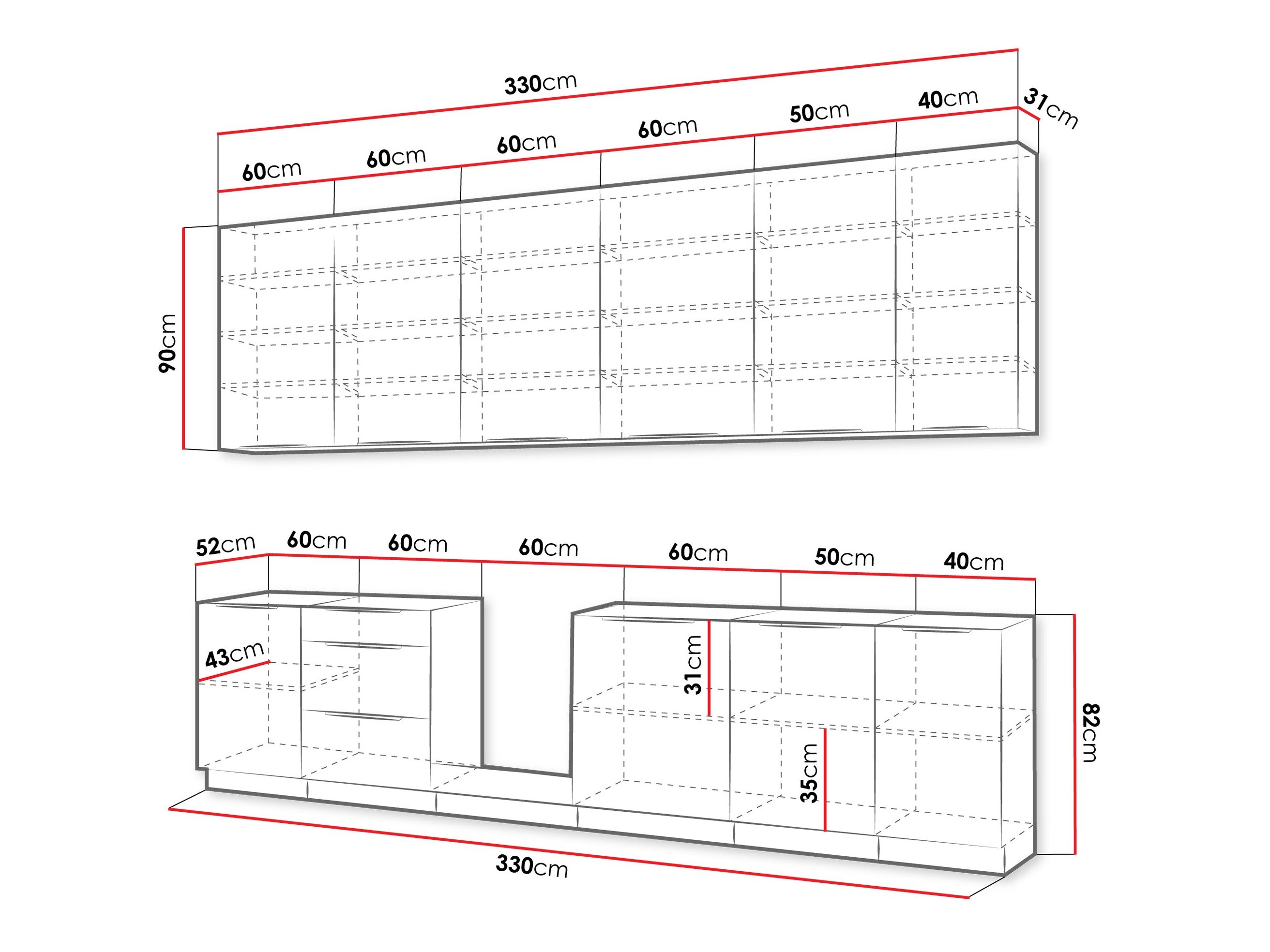 Cuisine complète modulaire Sole 159