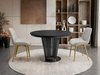 Table Oswego 179 (Noir + Marbre noir)