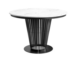 Table Oswego 181 (Noir + Marbre blanc)