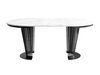 Table Oswego 179 (Noir + Marbre blanc)