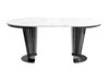 Table Oswego 181 (Noir + Marbre blanc)