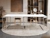 Table pliante Oswego 180 (Marbre blanc + Cachemire)