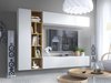 Ensemble de salon Comfivo Natura (Blanc + Chêne Artisan)