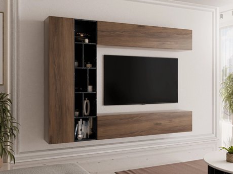Ensemble de salon Comfivo Natura (Noyer + Marbre noir)