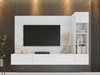 Ensemble de salon Comfivo Salix II (Blanc + Marbre blanc)