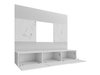 Ensemble de salon Comfivo Salix II (Blanc + Marbre blanc)