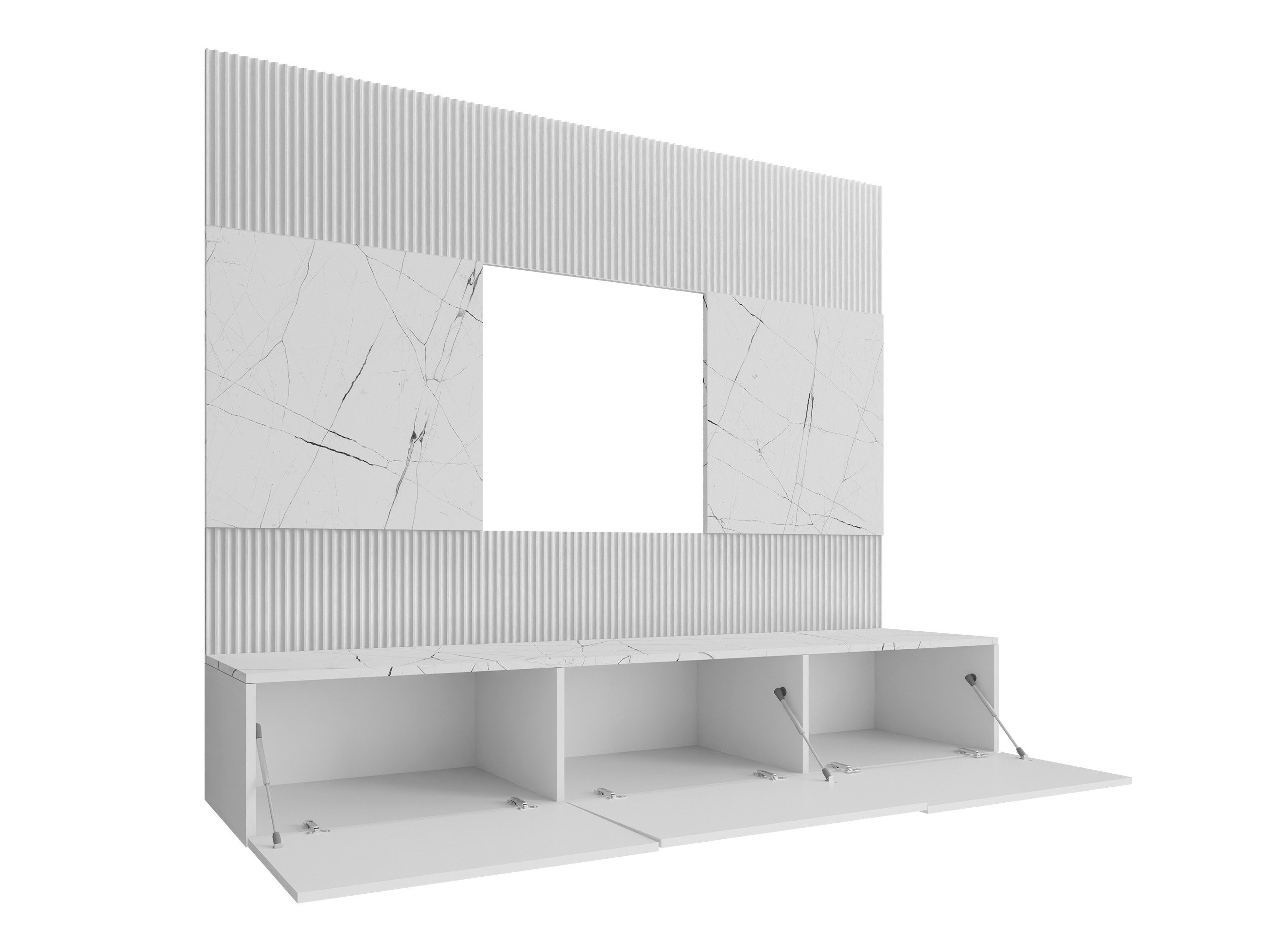 Ensemble de salon Comfivo Salix II (Noyer + Clair traverine)