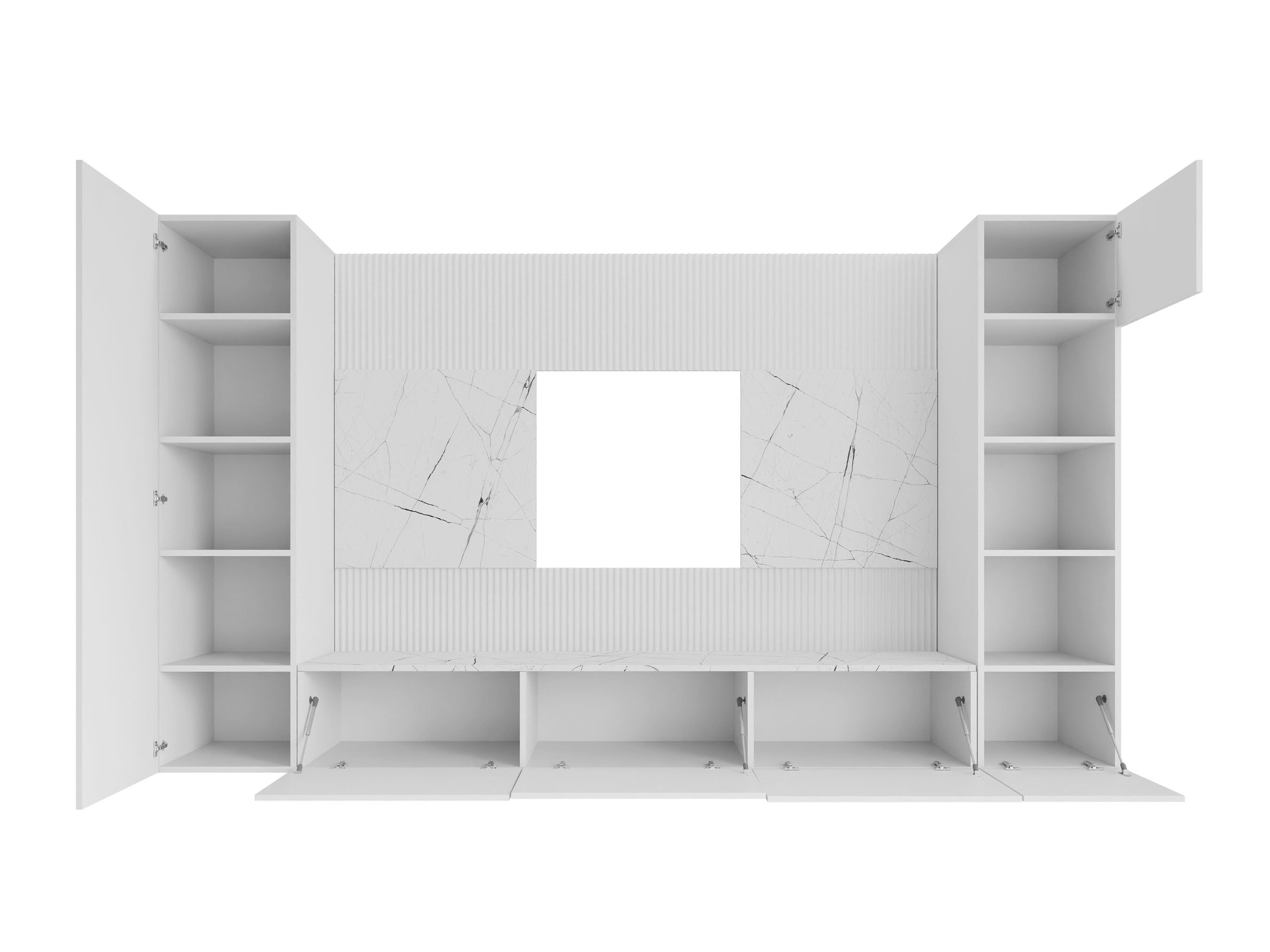 Ensemble de salon Comfivo Salix IV (Noyer + Travertin clair)