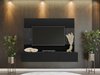 Ensemble de salon Comfivo Salix (Noir + Marbre noir)