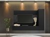 Ensemble de salon Comfivo Salix VI (Noir + Marbre noir)