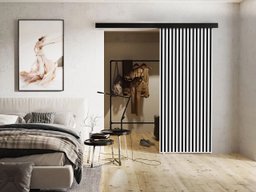 Porte coulissante Dover 202 (Blanc + Noir)