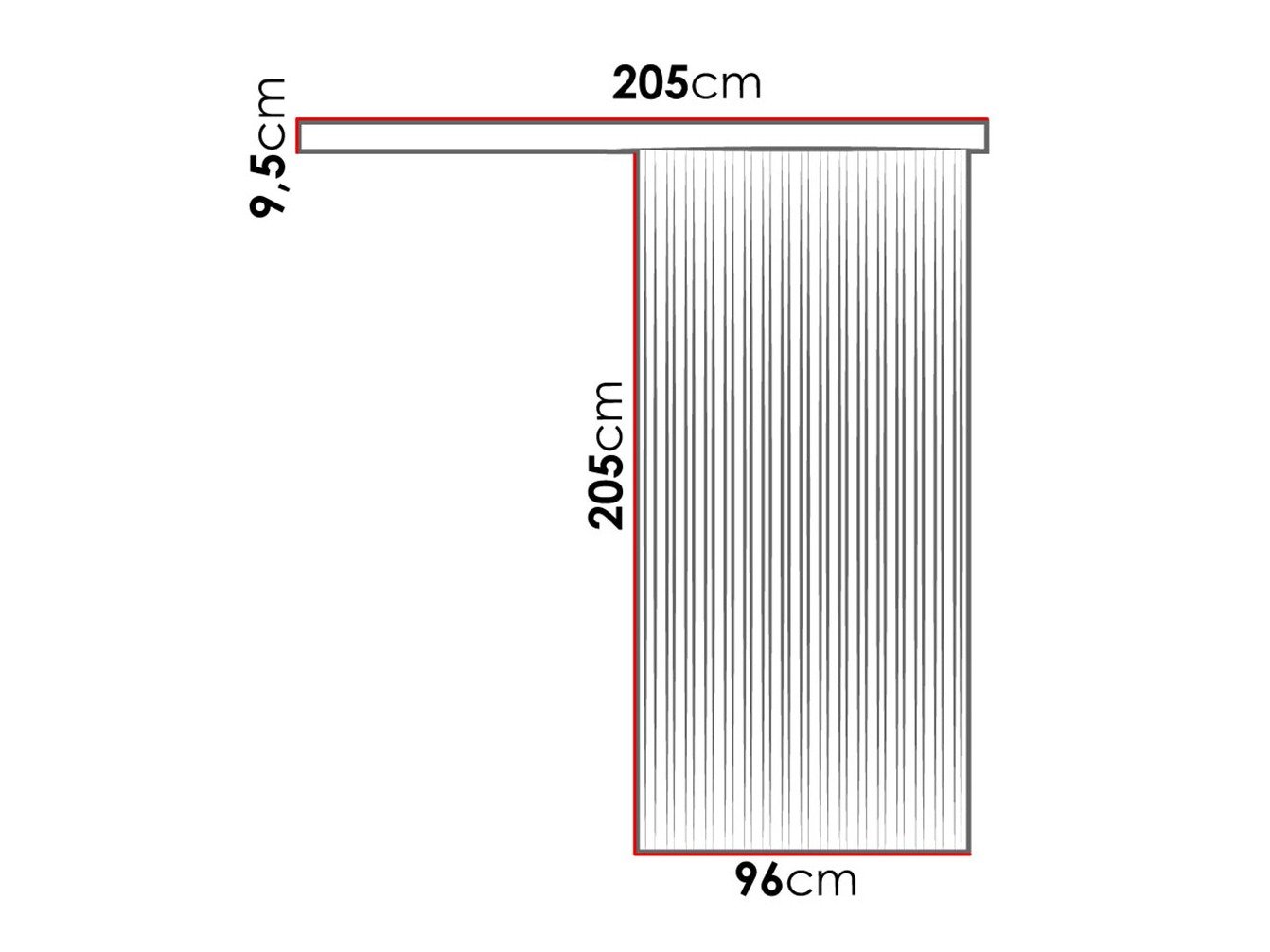 Porte coulissante Dover 203 (Anthracite + Noir)