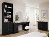 Ensemble de bureau à domicile Comfivo Papilio VI (Noir)