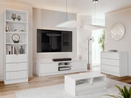 Ensemble de salon Comfivo Papilio VII (Blanc)
