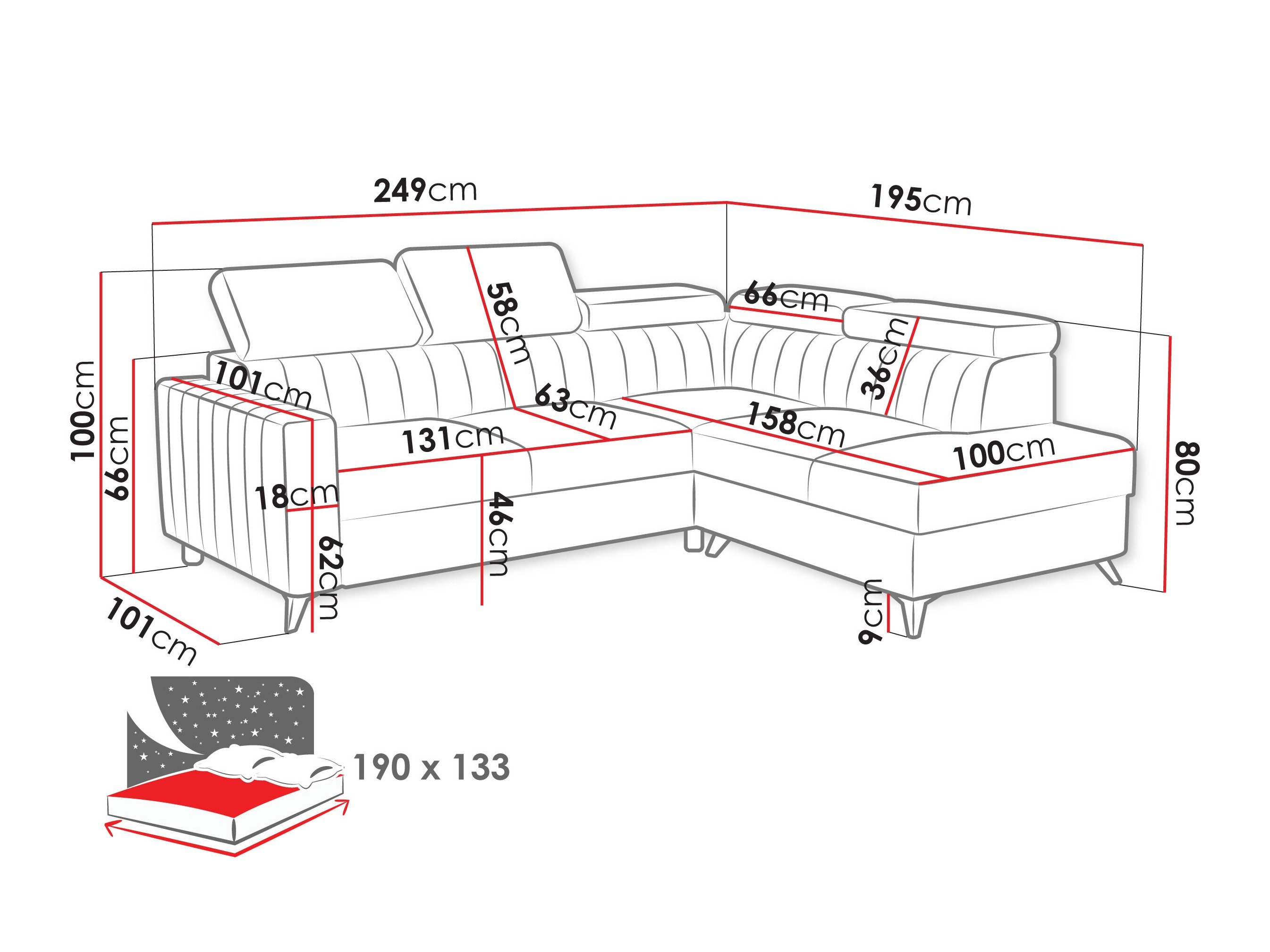 Canapé d'angle Columbus 202 (Velutto 3)