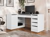 Bureau d'angle Comfivo Terros III (Blanc brillant + Blanc)