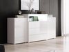 Commode Sarasota 127 (Blanc + Blanc brillant)