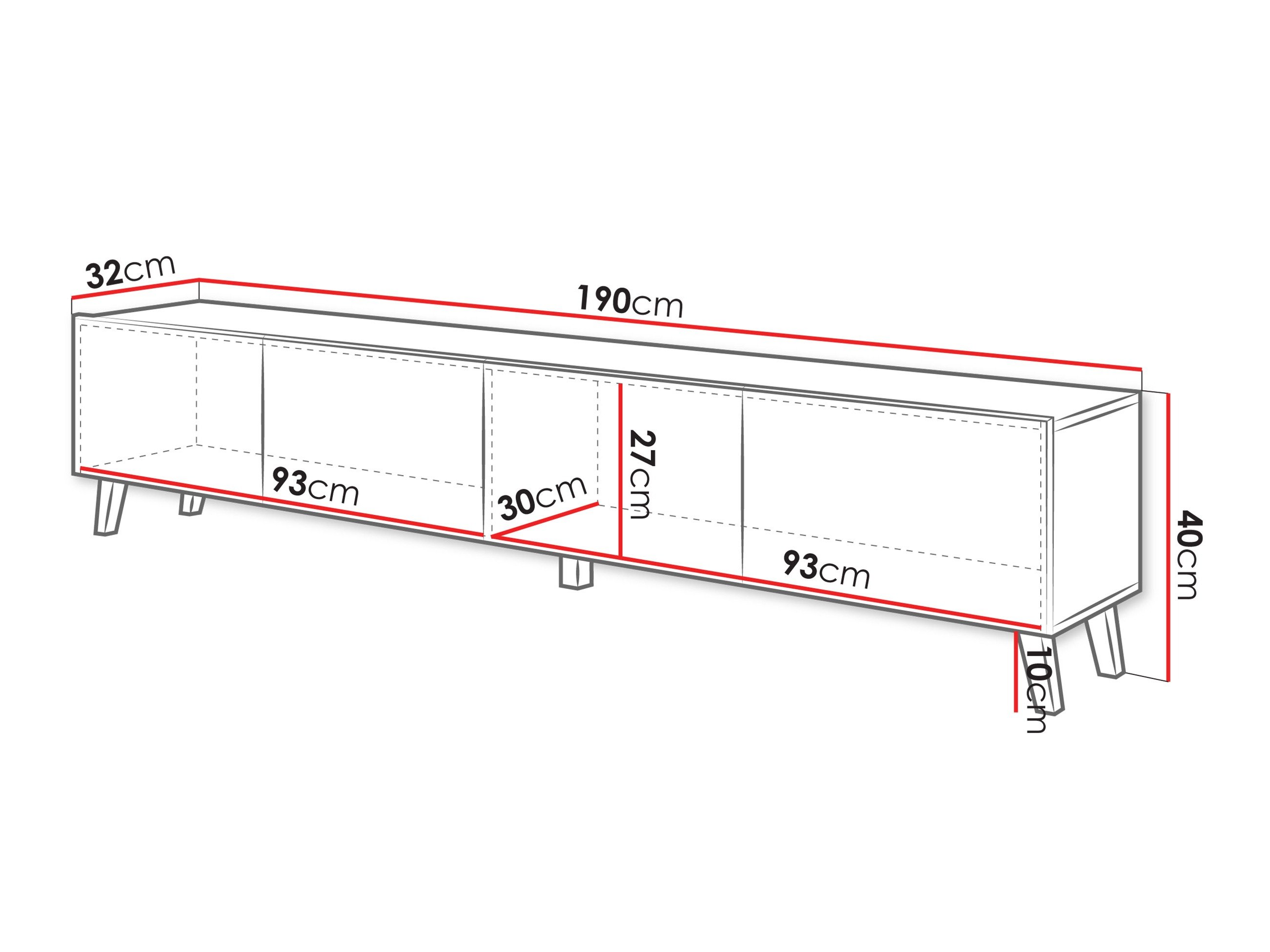 Meuble TV Levtive 101 (Graphite)