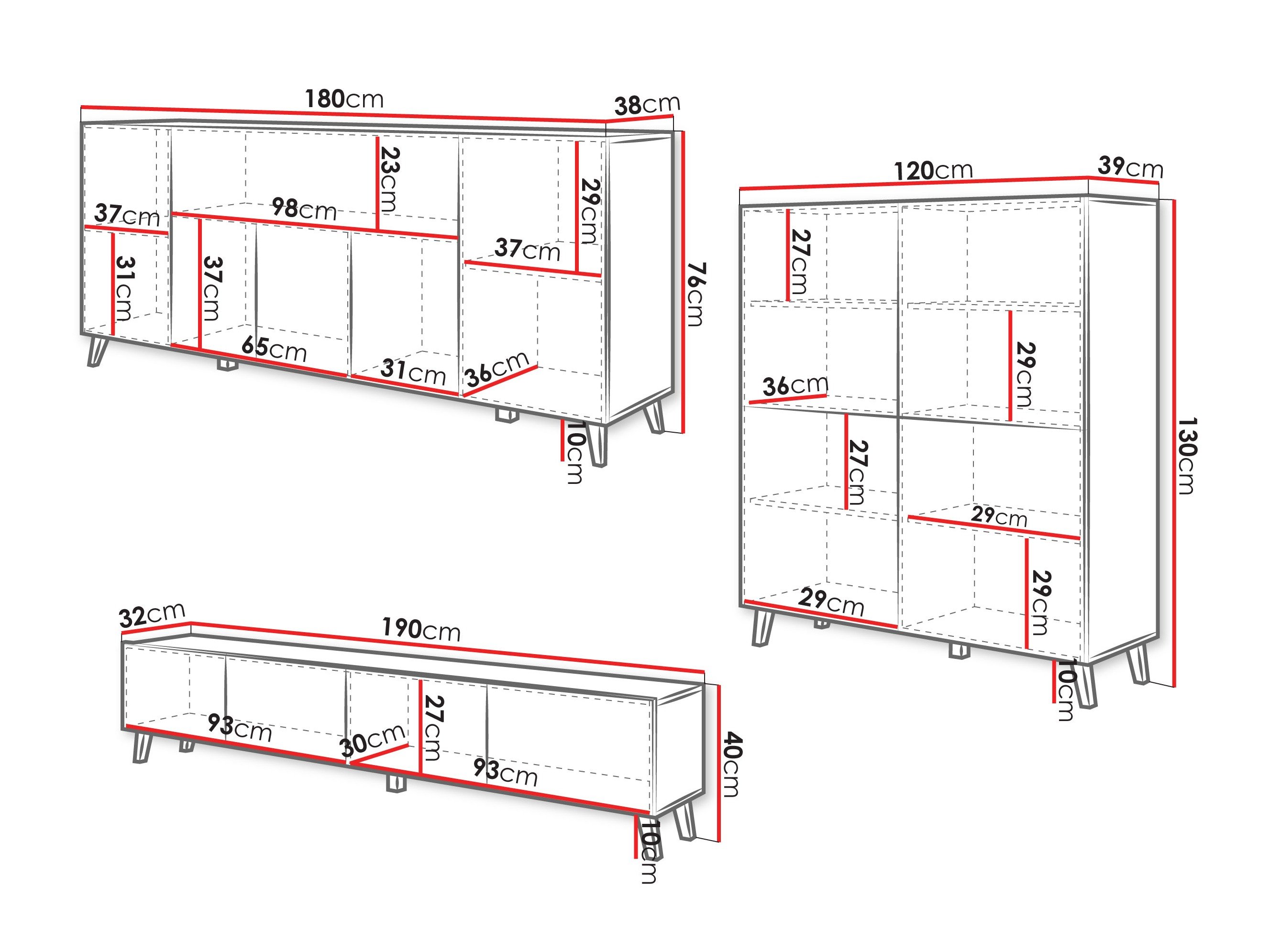Ensemble de salon Levtive 104 (Blanc)