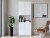 Étagère Mirfivo 106 (Blanc + Blanc brillant)