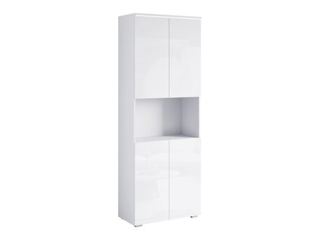 Étagère Mirfivo 106 (Blanc + Blanc brillant)