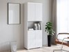 Étagère Mirfivo 106 (Blanc + Blanc brillant)