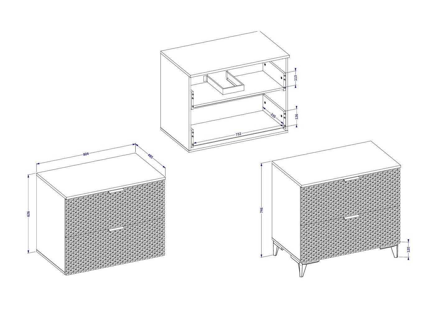 Armoire de lavabo à poser Liretu 102 (Blanc)
