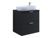 Armoire de salle de bains murale pour lavabo Liretu 106 (Noir)