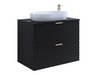 Armoire de salle de bains murale pour lavabo Liretu 107 (Noir)