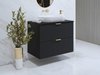 Armoire de salle de bains murale pour lavabo Liretu 107 (Noir)
