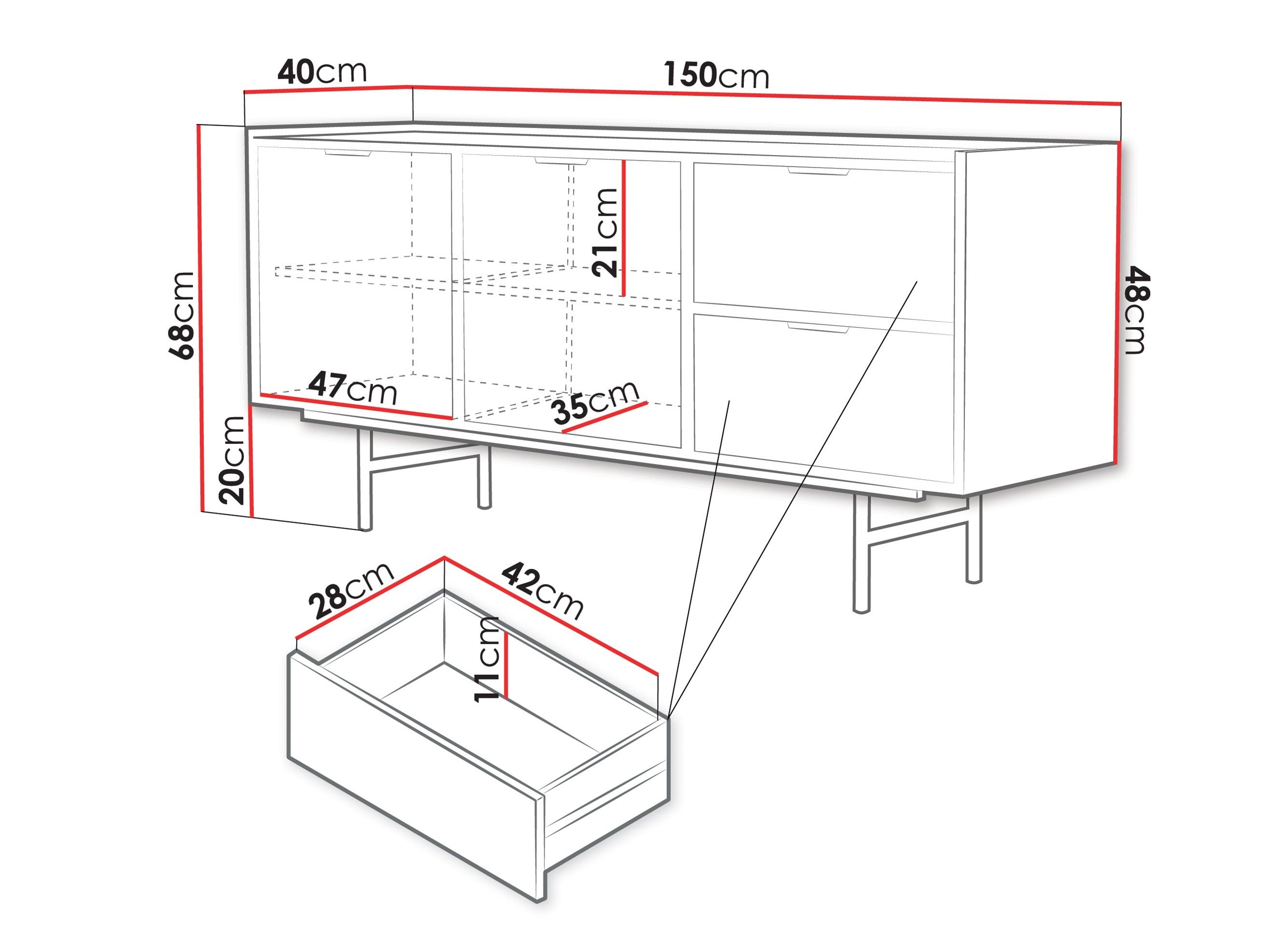 Commode Studos (Noyer)