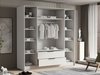 Armoire Closico Cadron I (Blanc + Blanc brillant)
