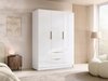 Armoire Closico Calvron I (Blanc + Blanc brillant)